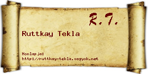 Ruttkay Tekla névjegykártya